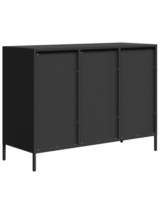 Kumode, melna, 101,5x39x73,5 cm, auksti velmēts tērauds