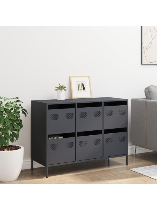 Kumode, antracītpelēka, 101,5x39x73,5cm, auksti velmēts tērauds