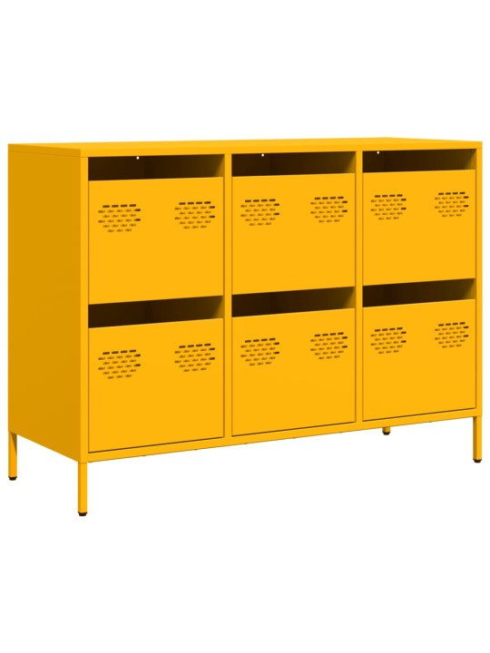 Kumode sinepju dzeltena 101,5x39x73,5 cm auksti velmēts tērauds