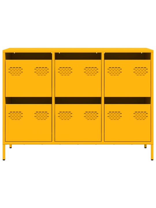 Kumode sinepju dzeltena 101,5x39x73,5 cm auksti velmēts tērauds