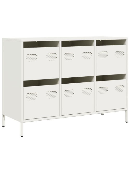 Kumode, balta, 101,5x39x73,5 cm, auksti velmēts tērauds
