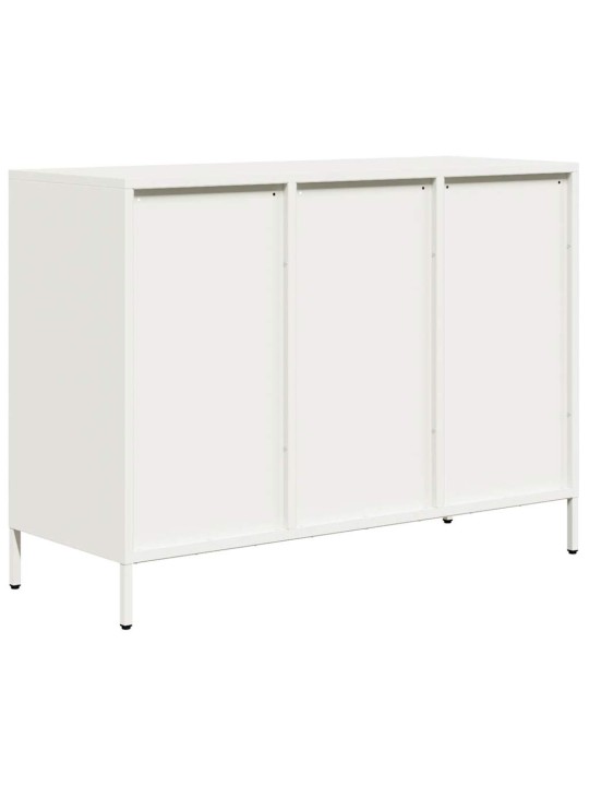 Kumode, balta, 101,5x39x73,5 cm, auksti velmēts tērauds