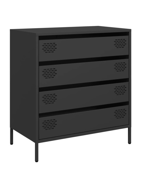 Kumode, melna, 68x39x73,5 cm, auksti velmēts tērauds