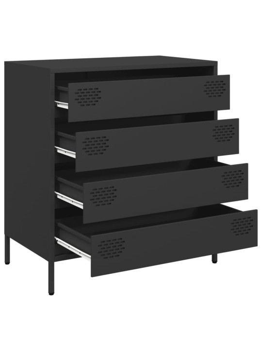 Kumode, melna, 68x39x73,5 cm, auksti velmēts tērauds