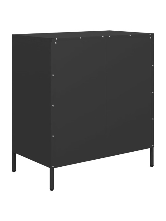 Kumode, melna, 68x39x73,5 cm, auksti velmēts tērauds
