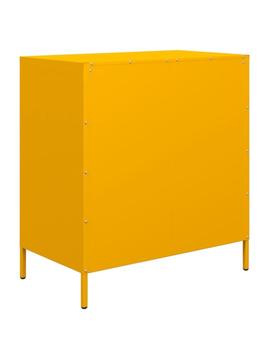 Kumode, sinepju dzeltena, 68x39x73,5 cm, auksti velmēts tērauds