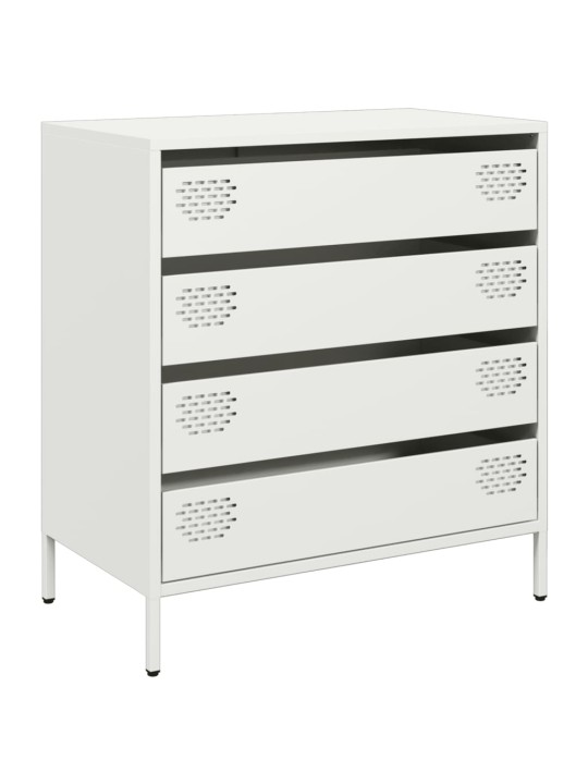 Kumode, balta, 68x39x73,5 cm, auksti velmēts tērauds