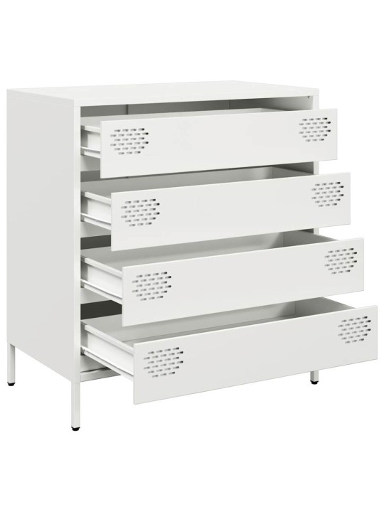 Kumode, balta, 68x39x73,5 cm, auksti velmēts tērauds