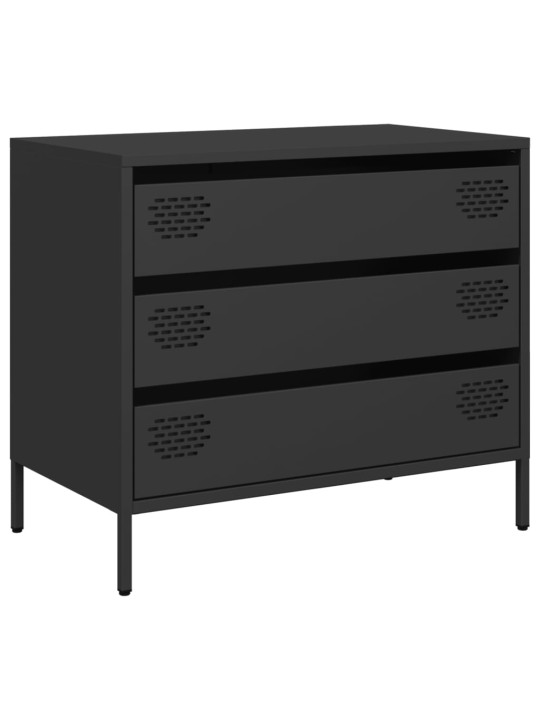 Kumode, melna, 68x39x58,5 cm, auksti velmēts tērauds