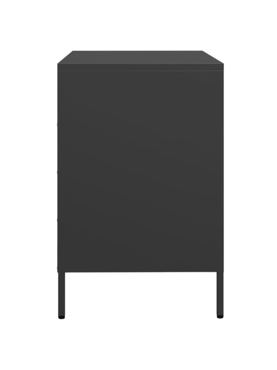 Kumode, melna, 68x39x58,5 cm, auksti velmēts tērauds