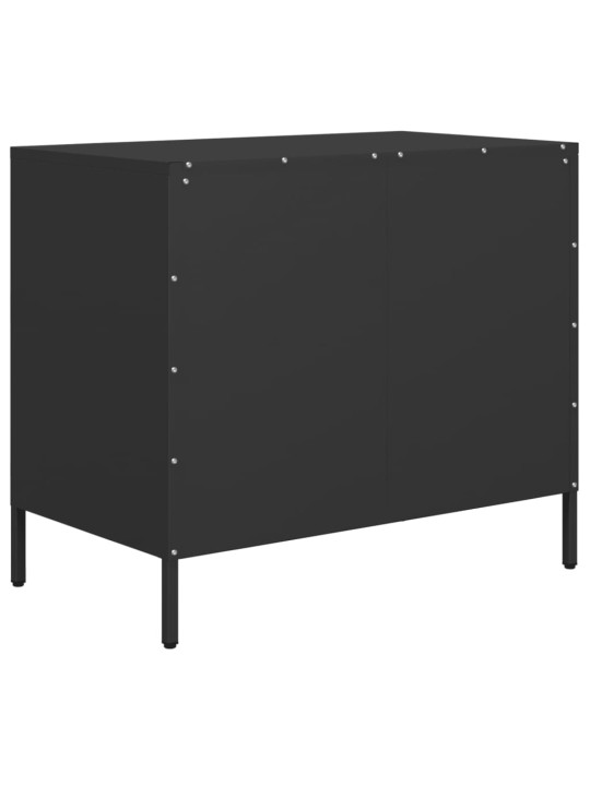 Kumode, melna, 68x39x58,5 cm, auksti velmēts tērauds