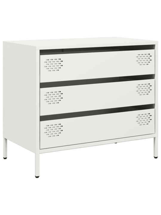 Kumode, balta, 68x39x58,5 cm, auksti velmēts tērauds
