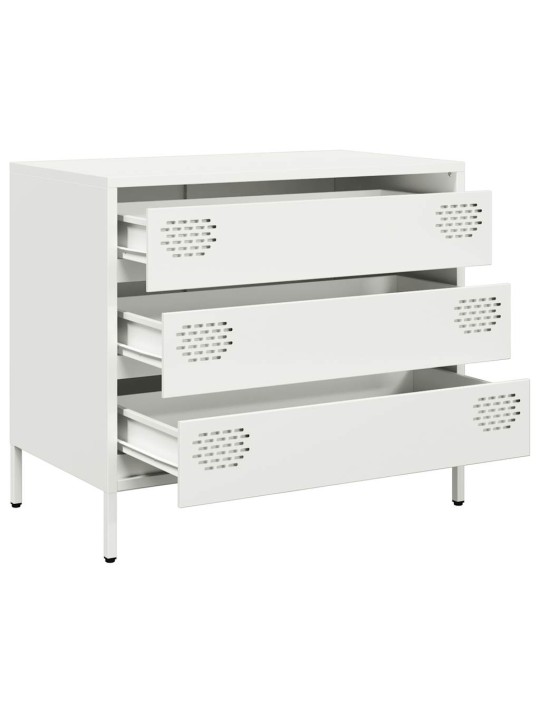 Kumode, balta, 68x39x58,5 cm, auksti velmēts tērauds