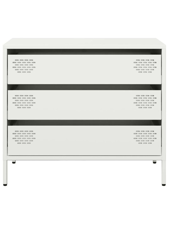 Kumode, balta, 68x39x58,5 cm, auksti velmēts tērauds
