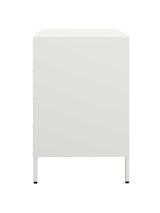 Kumode, balta, 68x39x58,5 cm, auksti velmēts tērauds