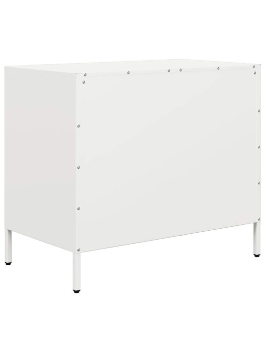 Kumode, balta, 68x39x58,5 cm, auksti velmēts tērauds