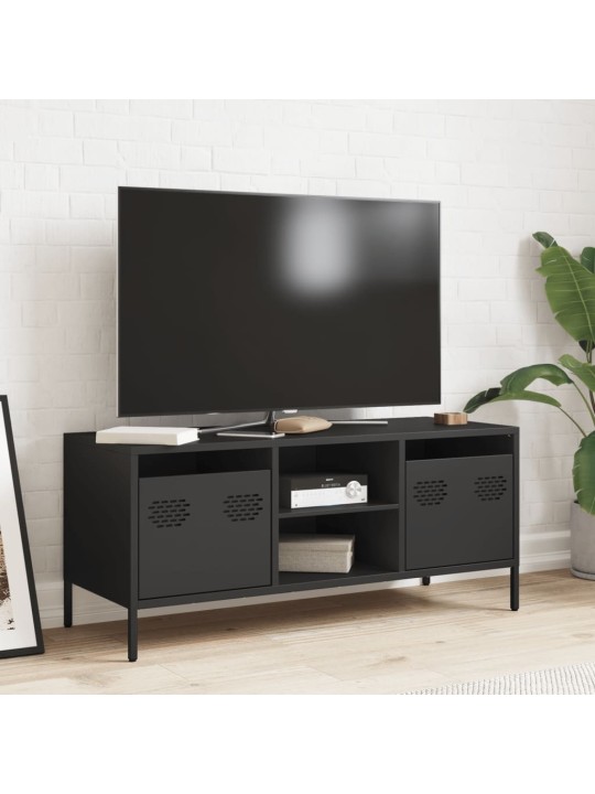 Tv skapītis, melns, 101,5x39x43,5 cm, auksti velmēts tērauds