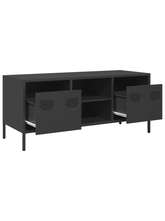 Tv skapītis, melns, 101,5x39x43,5 cm, auksti velmēts tērauds
