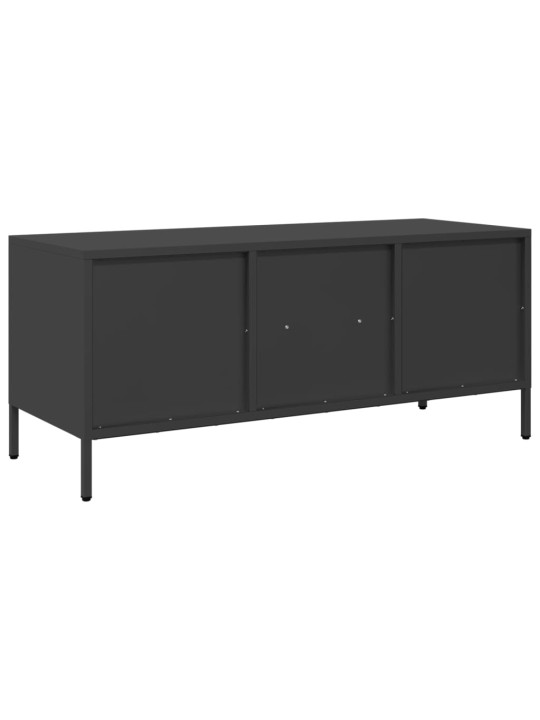 Tv skapītis, melns, 101,5x39x43,5 cm, auksti velmēts tērauds