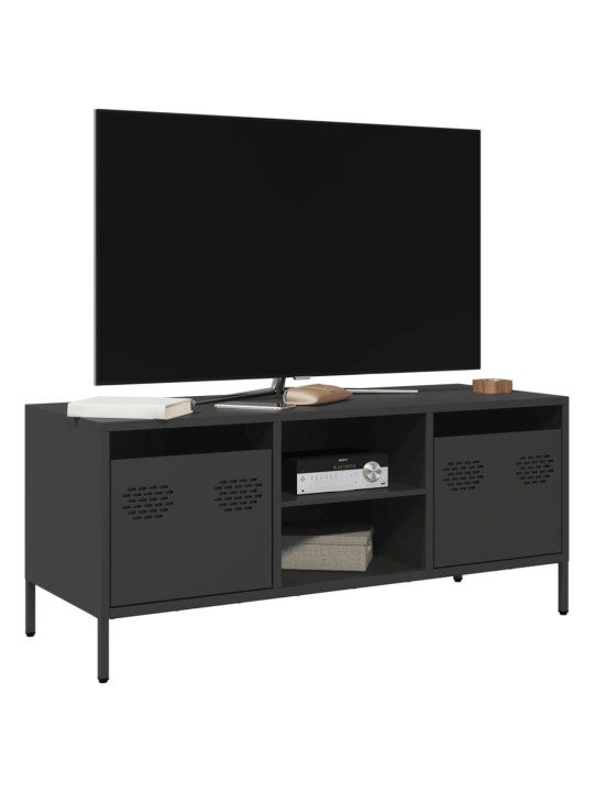 Tv skapītis, melns, 101,5x39x43,5 cm, auksti velmēts tērauds