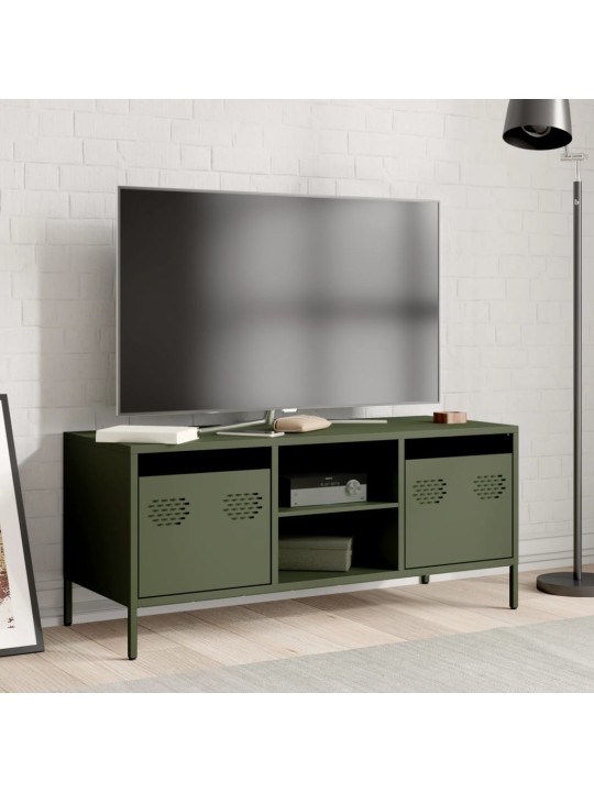 Tv skapītis, zaļš, 101,5x39x43,5 cm, auksti velmēts tērauds