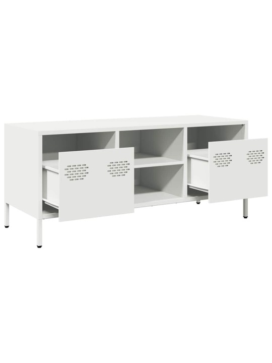 Tv skapītis, balts, 101,5x39x43,5 cm, auksti velmēts tērauds
