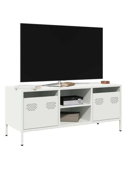 Tv skapītis, balts, 101,5x39x43,5 cm, auksti velmēts tērauds