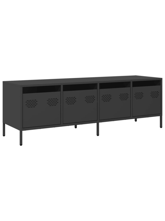 Tv skapītis, melns, 135x39x43,5 cm, auksti velmēts tērauds