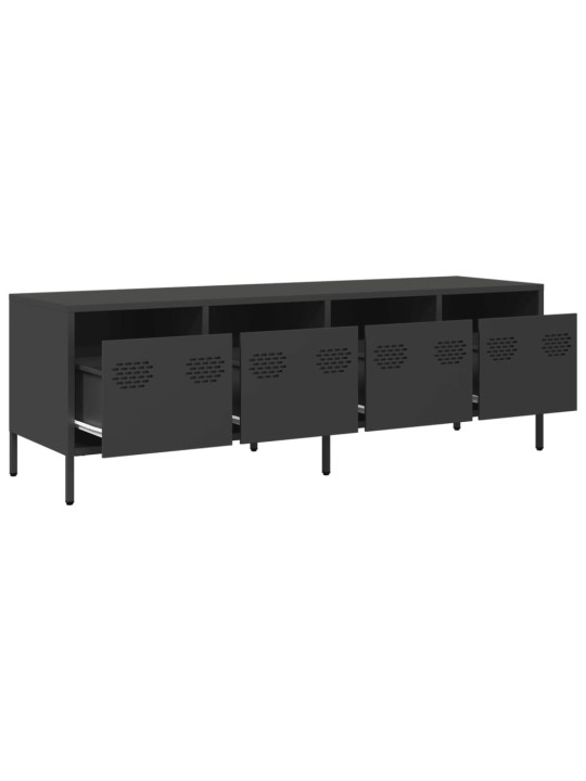 Tv skapītis, melns, 135x39x43,5 cm, auksti velmēts tērauds