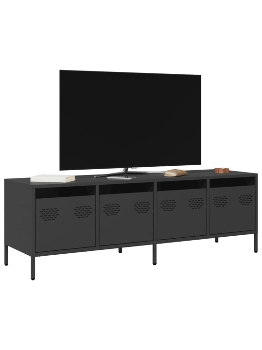 Tv skapītis, melns, 135x39x43,5 cm, auksti velmēts tērauds
