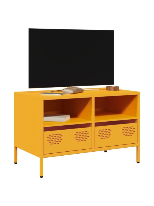 Tv skapītis, dzeltens, 68x39x43,5 cm, auksti velmēts tērauds
