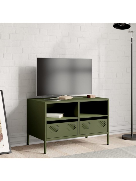 Tv skapītis, olīvu zaļš, 68x39x43,5 cm, auksti velmēts tērauds