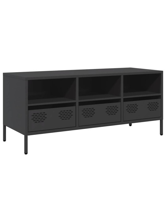 Tv skapītis, melns, 101,5x39x43,5 cm, auksti velmēts tērauds