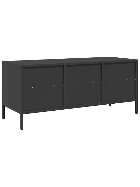 Tv skapītis, melns, 101,5x39x43,5 cm, auksti velmēts tērauds