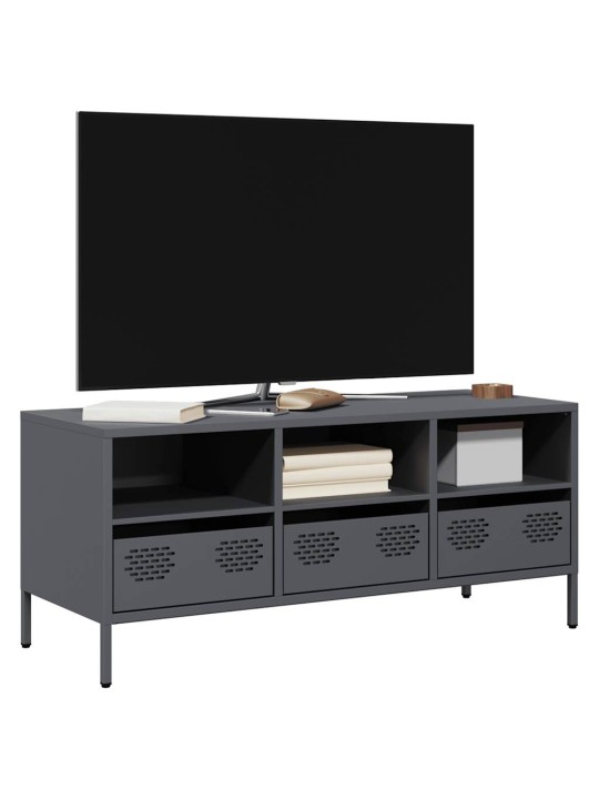 Tv skapītis, pelēks, 101,5x39x43,5 cm, auksti velmēts tērauds
