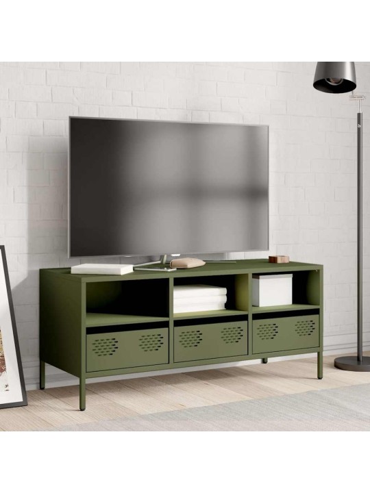 Tv skapītis, zaļš, 101,5x39x43,5 cm, auksti velmēts tērauds
