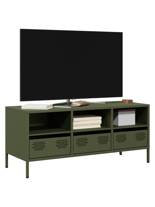 Tv skapītis, zaļš, 101,5x39x43,5 cm, auksti velmēts tērauds