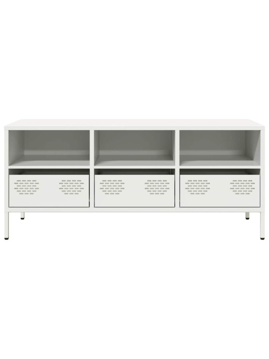 Tv skapītis, balts, 101,5x39x43,5 cm, auksti velmēts tērauds