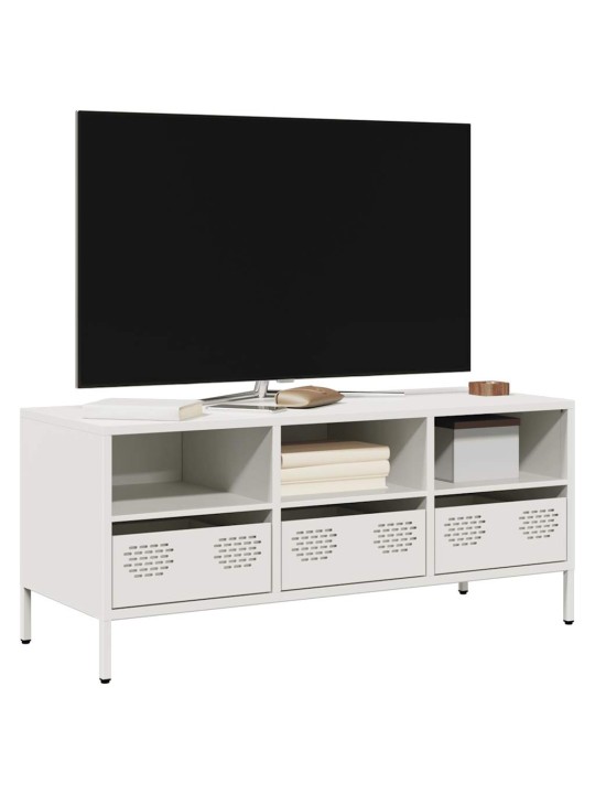 Tv skapītis, balts, 101,5x39x43,5 cm, auksti velmēts tērauds