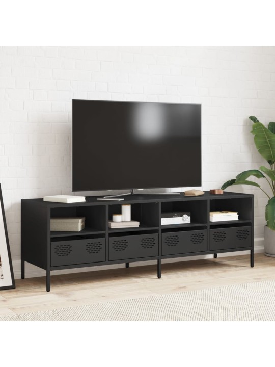 Tv skapītis, melns, 135x39x43,5 cm, auksti velmēts tērauds