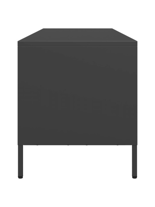 Tv skapītis, melns, 135x39x43,5 cm, auksti velmēts tērauds