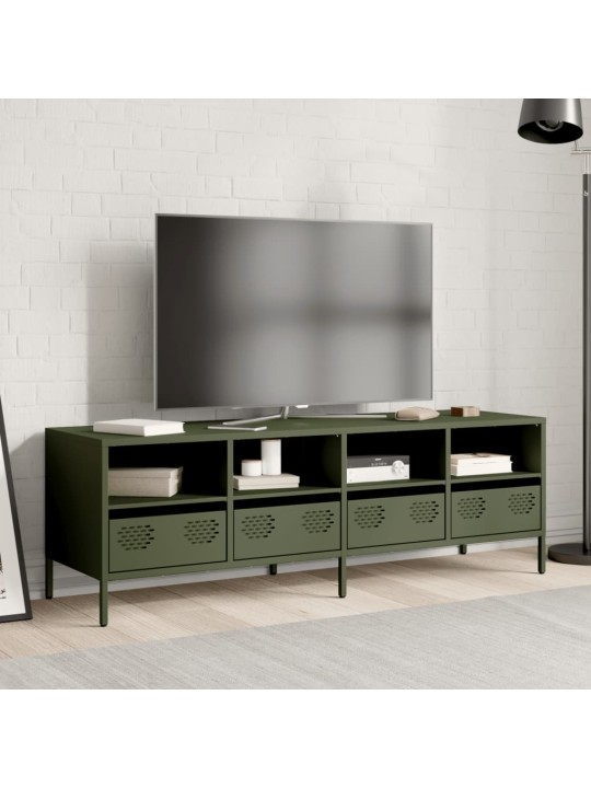 Tv skapītis, olīvu zaļš, 135x39x43,5 cm, auksti velmēts tērauds