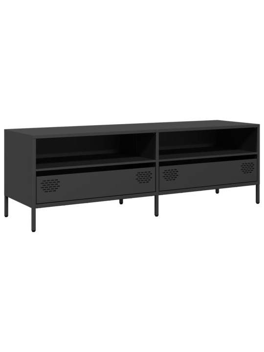Tv skapītis, melns, 135x39x43,5 cm, auksti velmēts tērauds
