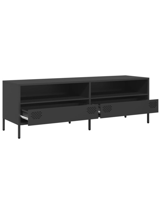 Tv skapītis, melns, 135x39x43,5 cm, auksti velmēts tērauds