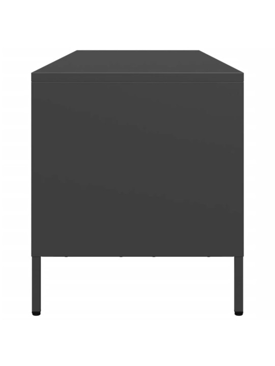 Tv skapītis, melns, 135x39x43,5 cm, auksti velmēts tērauds