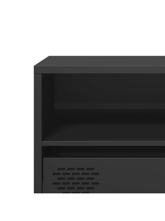 Tv skapītis, melns, 135x39x43,5 cm, auksti velmēts tērauds