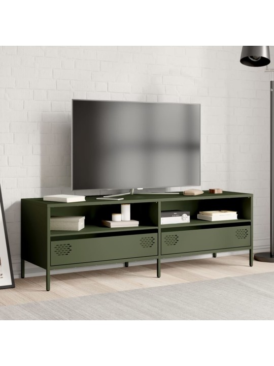 Tv skapītis, olīvu zaļš, 135x39x43,5 cm, auksti velmēts tērauds