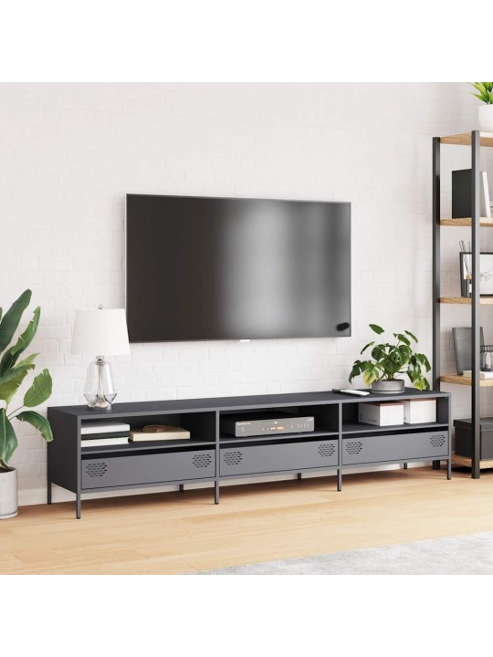 Tv skapītis, pelēks, 202x39x43,5 cm, auksti velmēts tērauds