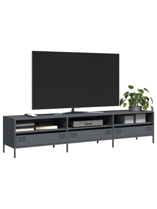 Tv skapītis, pelēks, 202x39x43,5 cm, auksti velmēts tērauds