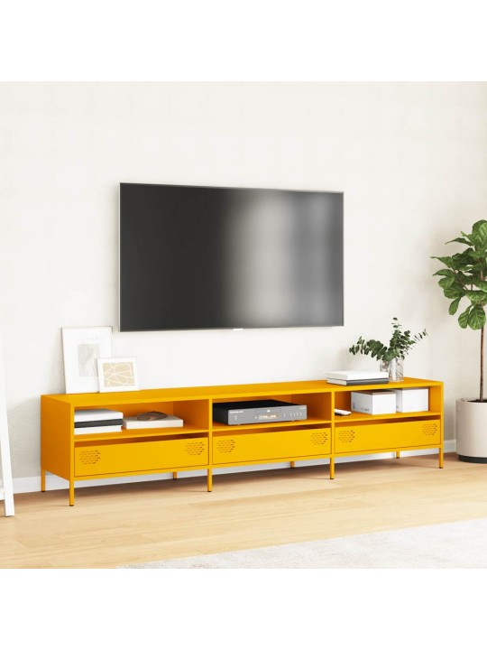Tv skapītis, dzeltens, 202x39x43,5 cm, auksti velmēts tērauds